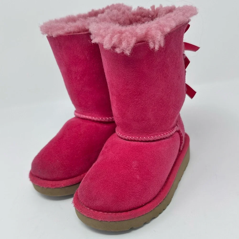 UGG Pink Fleece-Lined Boots sz.6